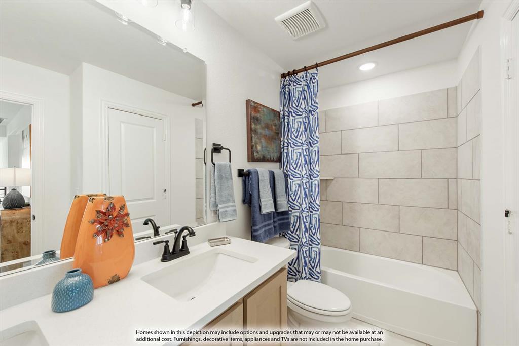 1144 Hitching Post Way Oak Point, TX 75068 - Photo 38 of 39 a bathroom with a tub sink and shower