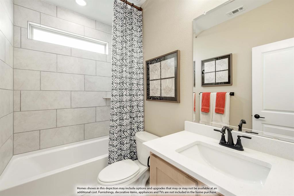 1144 Hitching Post Way Oak Point, TX 75068 - Photo 5 of 39 a bathroom with a sink toilet and shower