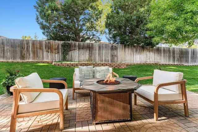 a view of an outdoor sitting space