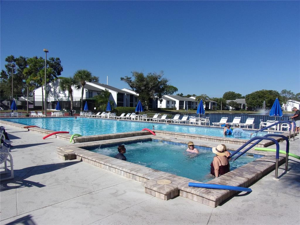 1345 Pine Ridge Circle East, Unit C2 Tarpon Springs, FL 34688 - Photo 20 of 22 a view of a swimming pool with chairs
