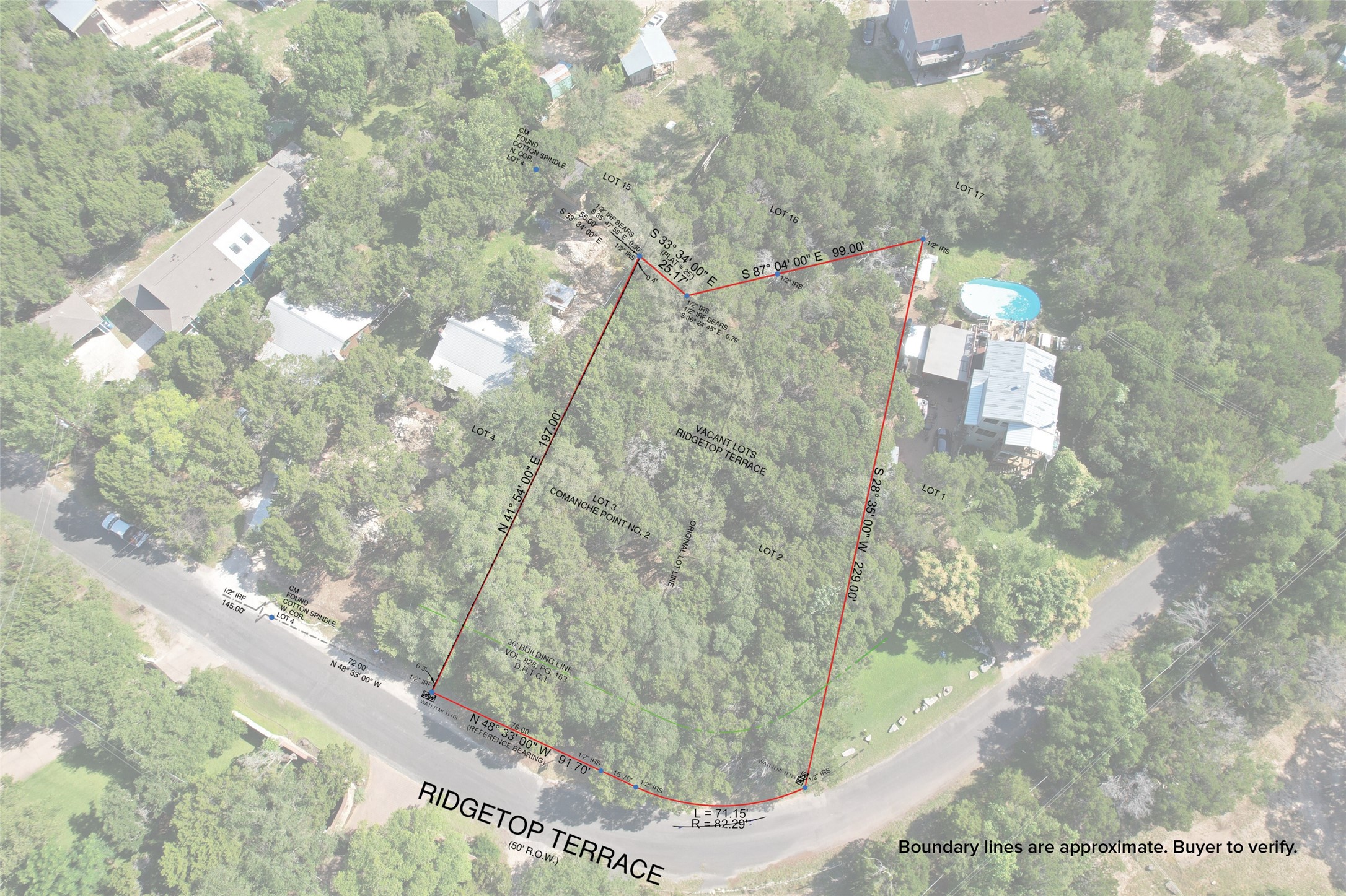 Orginally two lots, wide and deep