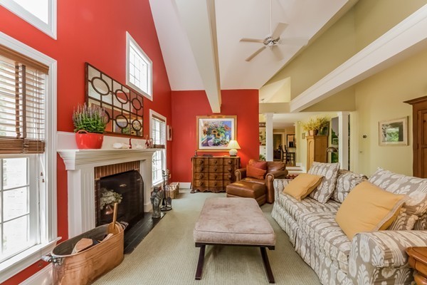 595 Bay Road Hamilton, MA 01982 - Photo 6 of 30 a bedroom with furniture a fireplace and windows