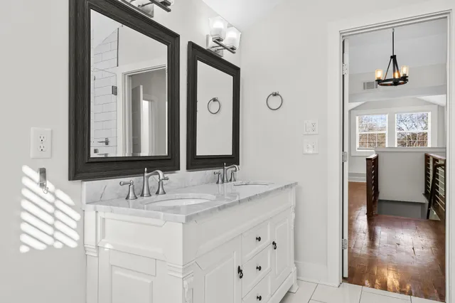 an aerial view of multiple house