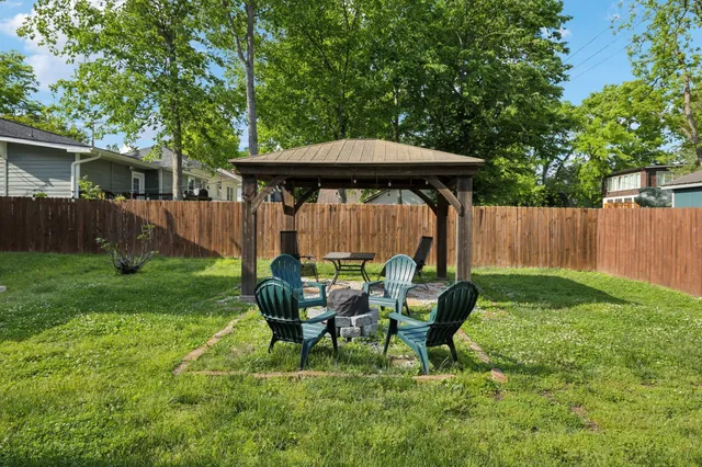 an aerial view of multiple house