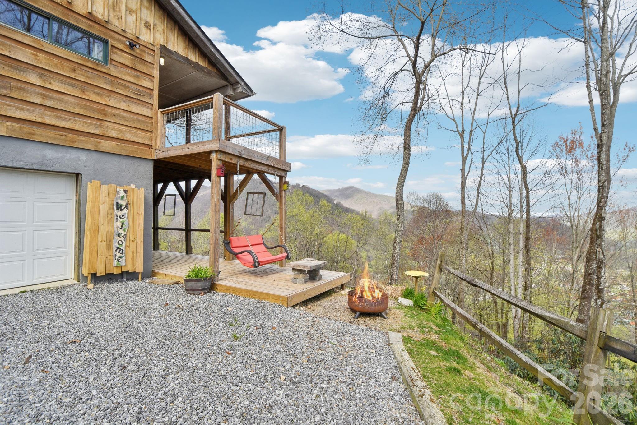 1426 Setzercove Road Maggie Valley, NC 28751 - Photo 32 of 48 a view of sitting area with furniture and backyard