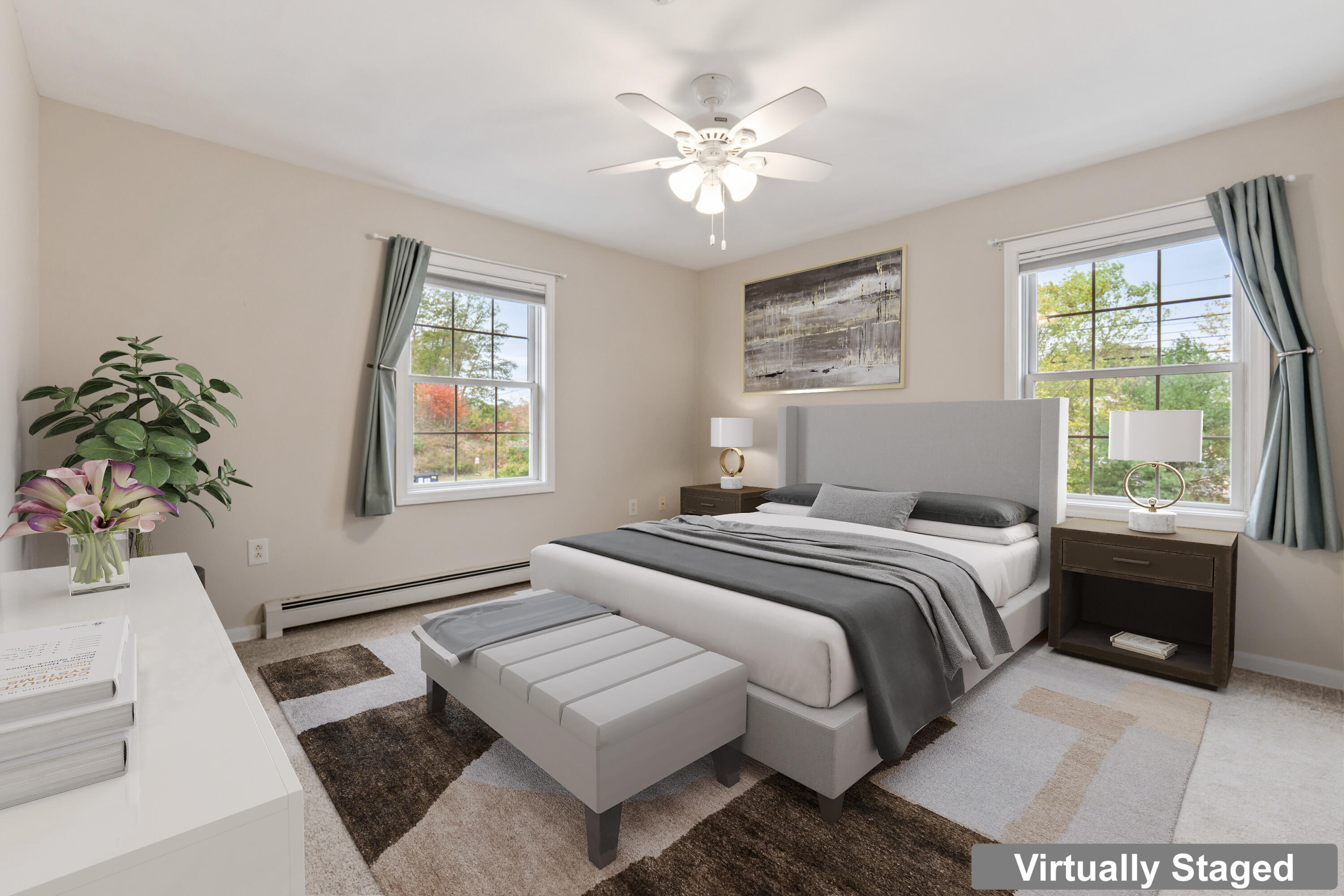 106 Rita Way, Unit 106 Brunswick, ME 04011 - Photo 11 of 31 Primary Bedroom, Virtual Staged