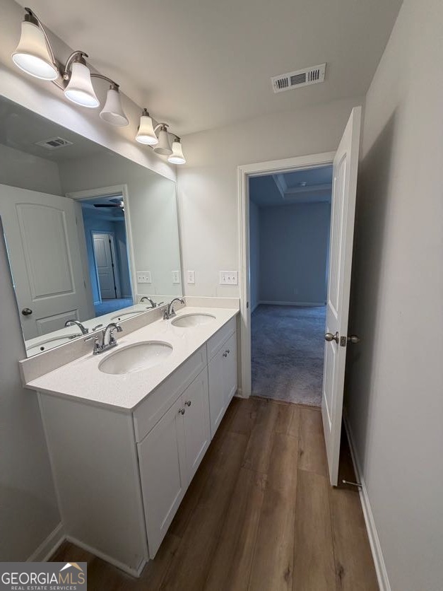 822 Werner Brook Way Southwest Atlanta, GA 30354 - Photo 40 of 55 a bathroom with a double vanity sink mirror and shower