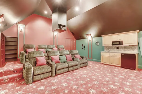 a picture of a bathroom with a sink and a mirror