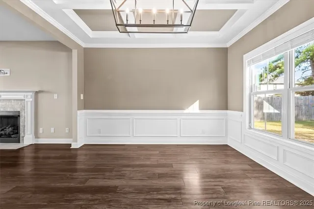 a view of a hallway view with wooden floor