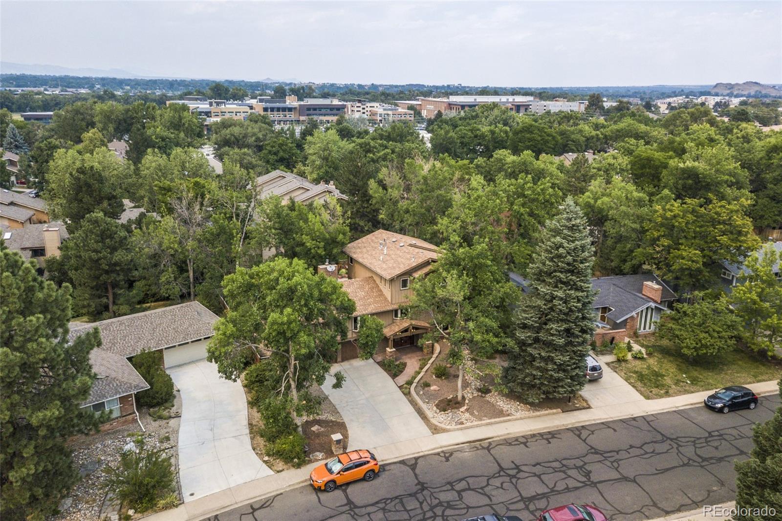 4780 McKinley Drive Boulder, CO 80303 - Photo 36 of 37 an aerial view of a house with a yard