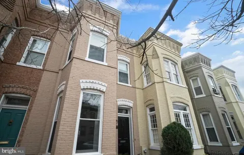 a view of a building with a door