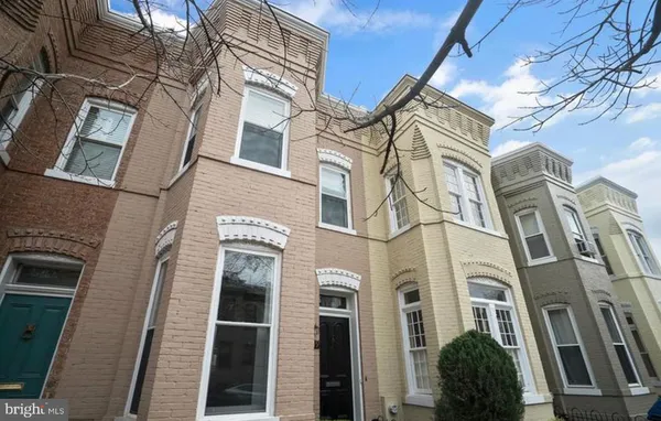 a view of a building with a door
