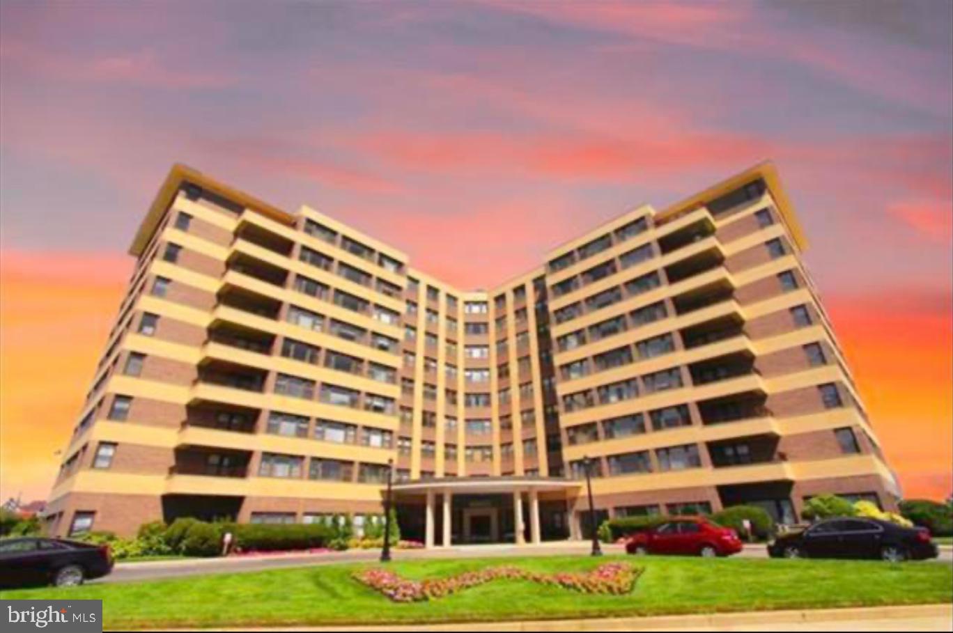 a front view of a building