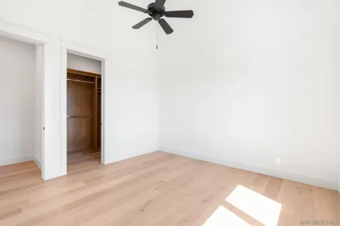 an empty room with a natural light