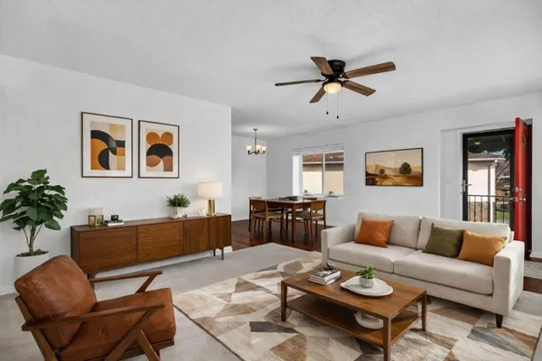 a view of a couches in patio