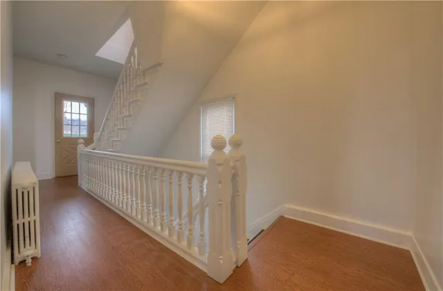 a view of hallway with livingroom