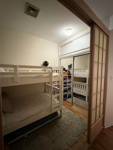 a view of a room with racks