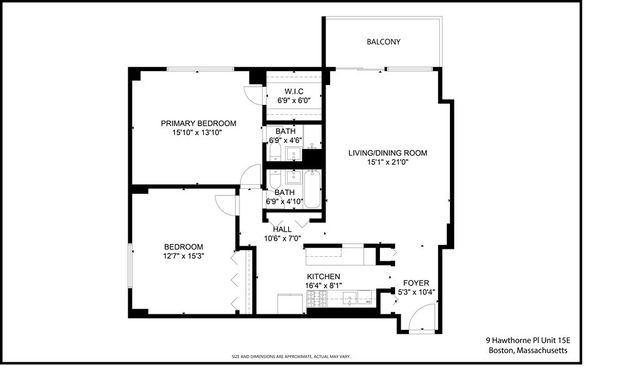 $815,000 | 9 Hawthorne Place, Unit 15E, Boston, MA 02114