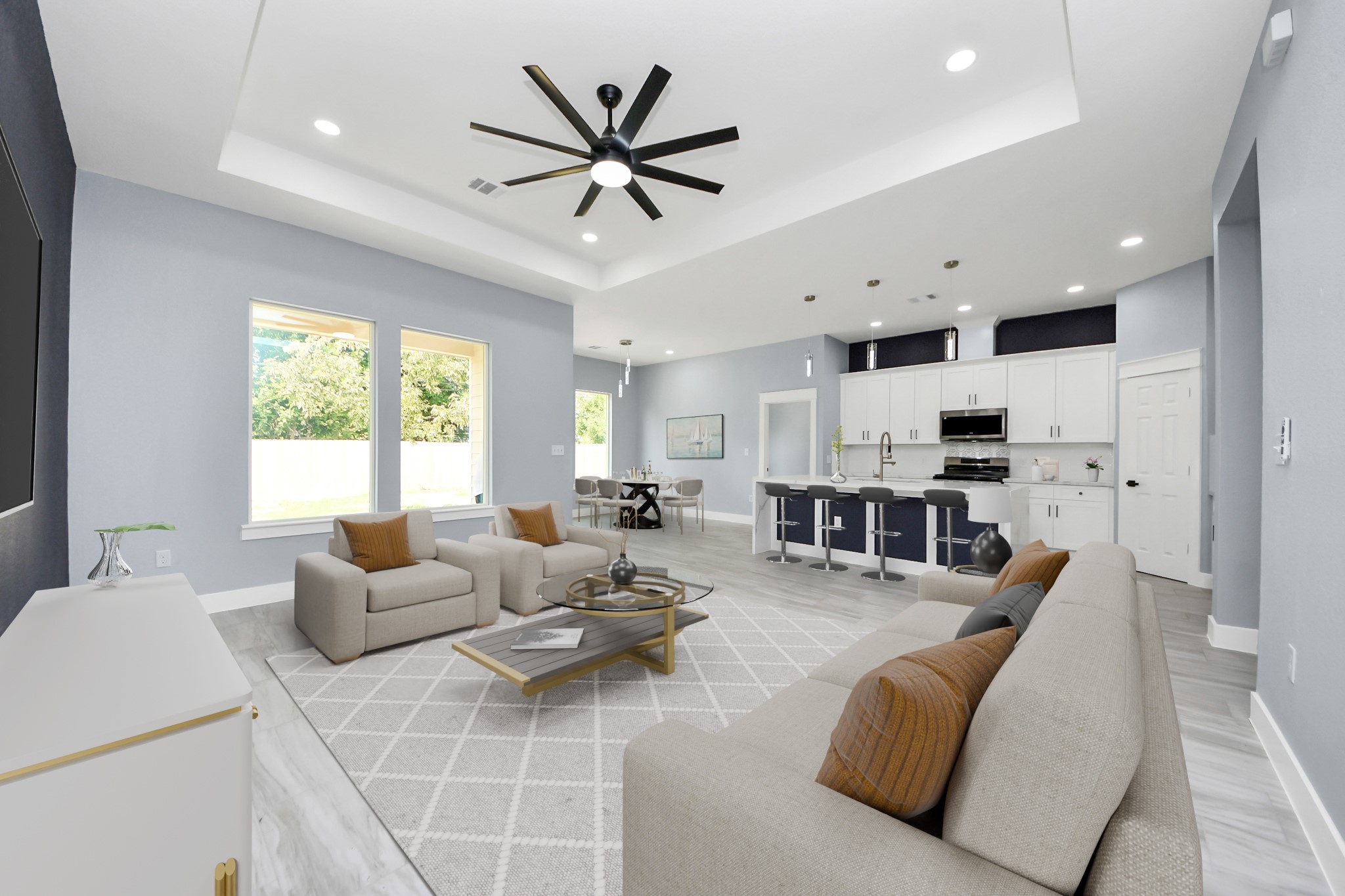 406 South Iowa Street La Porte, TX 77571 - Photo 3 of 49 a living room with furniture and a large window