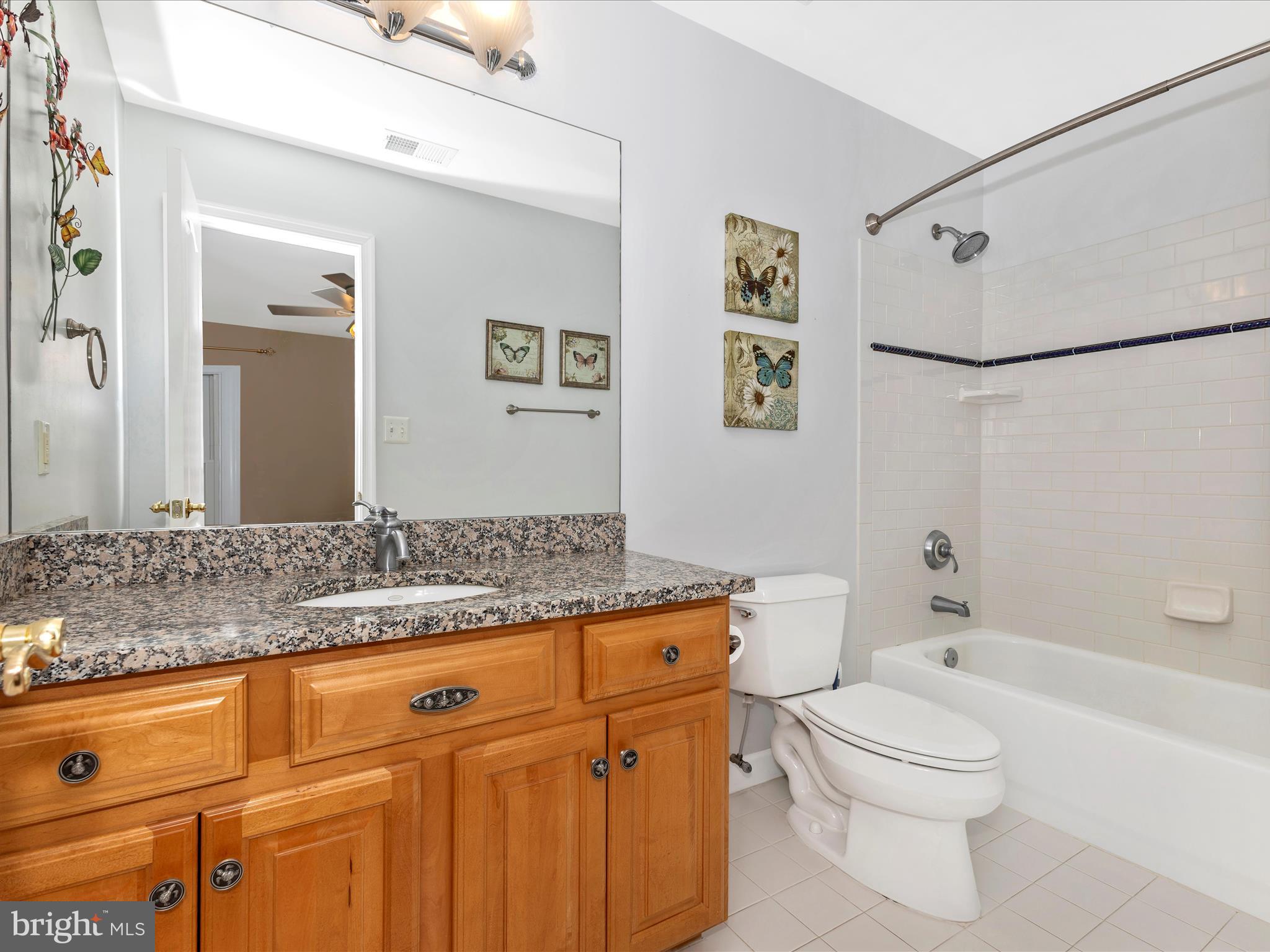 2305 Mt Ephraim Road Adamstown, MD 21710 - Photo 41 of 87 a bathroom with a granite countertop sink a toilet and shower