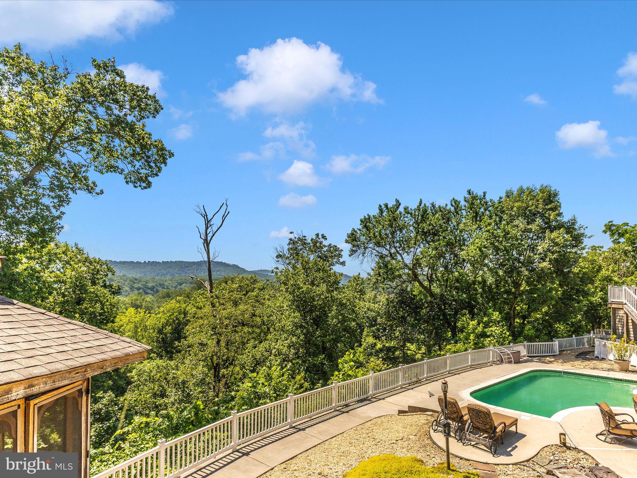 2305 Mt Ephraim Road Adamstown, MD 21710 - Photo 59 of 87 a view of a swimming pool with lawn chairs under an umbrella