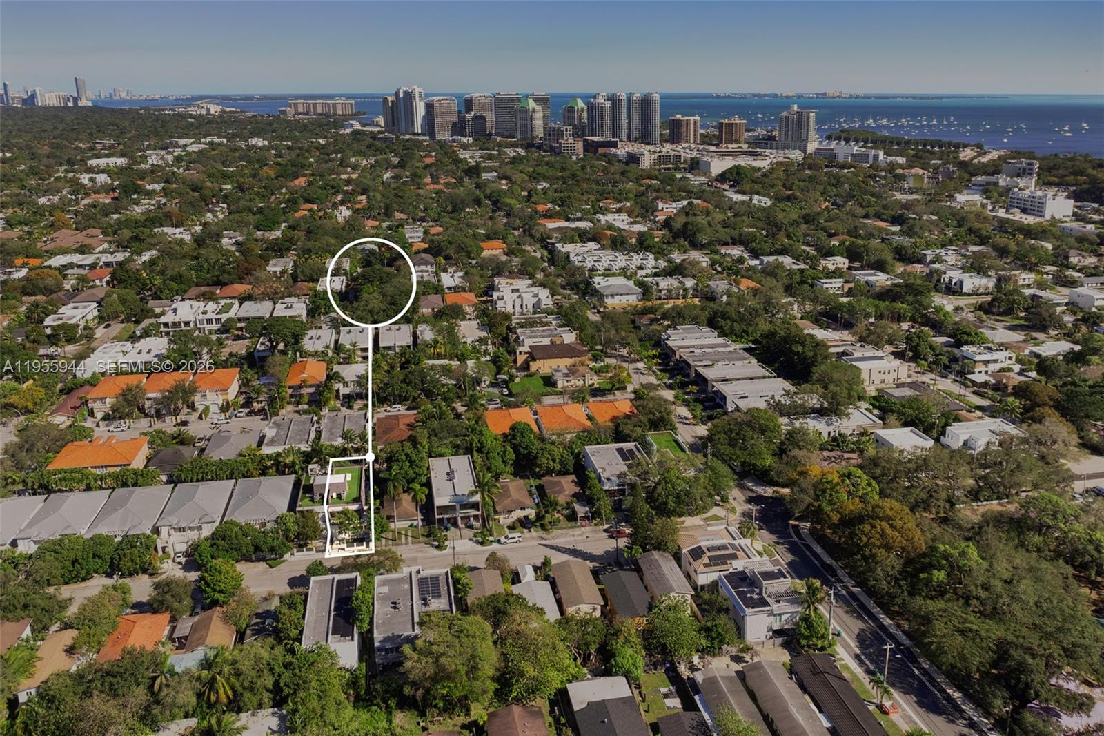 3151 Hibiscus Street, Unit 3151 Miami, FL 33133 - Photo 45 of 47 an aerial view of residential house with outdoor space