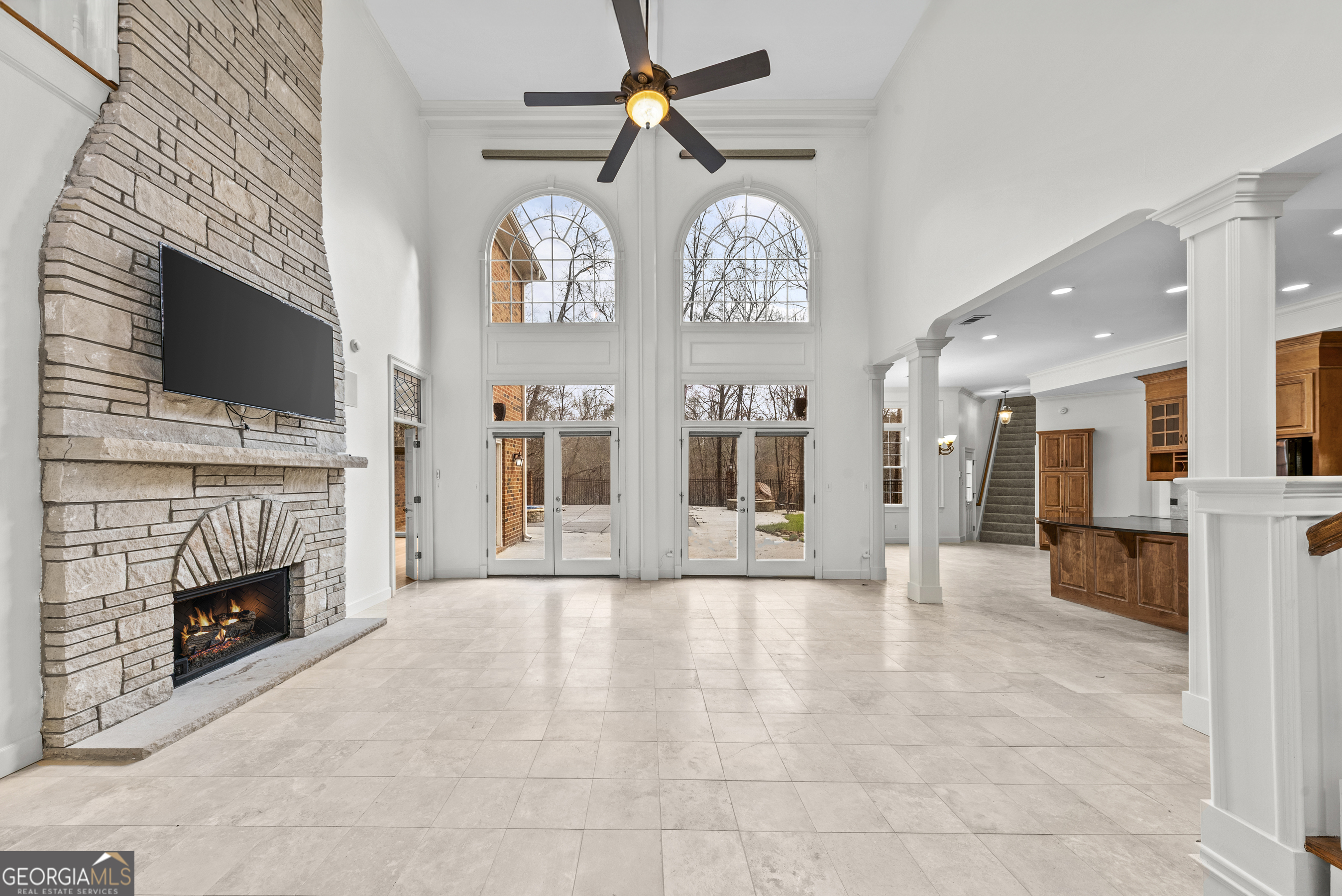 1171 River Run Bishop, GA 30621 - Photo 32 of 78 a view of an empty room with furniture fireplace and fan
