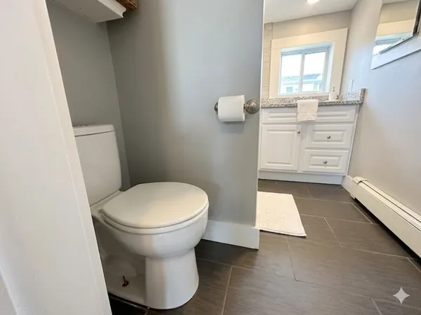 a bathroom with a toilet and a sink
