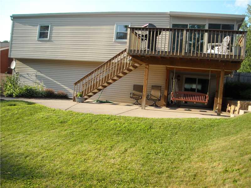 344 Oak Road Plum, PA 15239 - Photo 22 of 25 Exterior Back. Back of home with great deck and covered back porch.