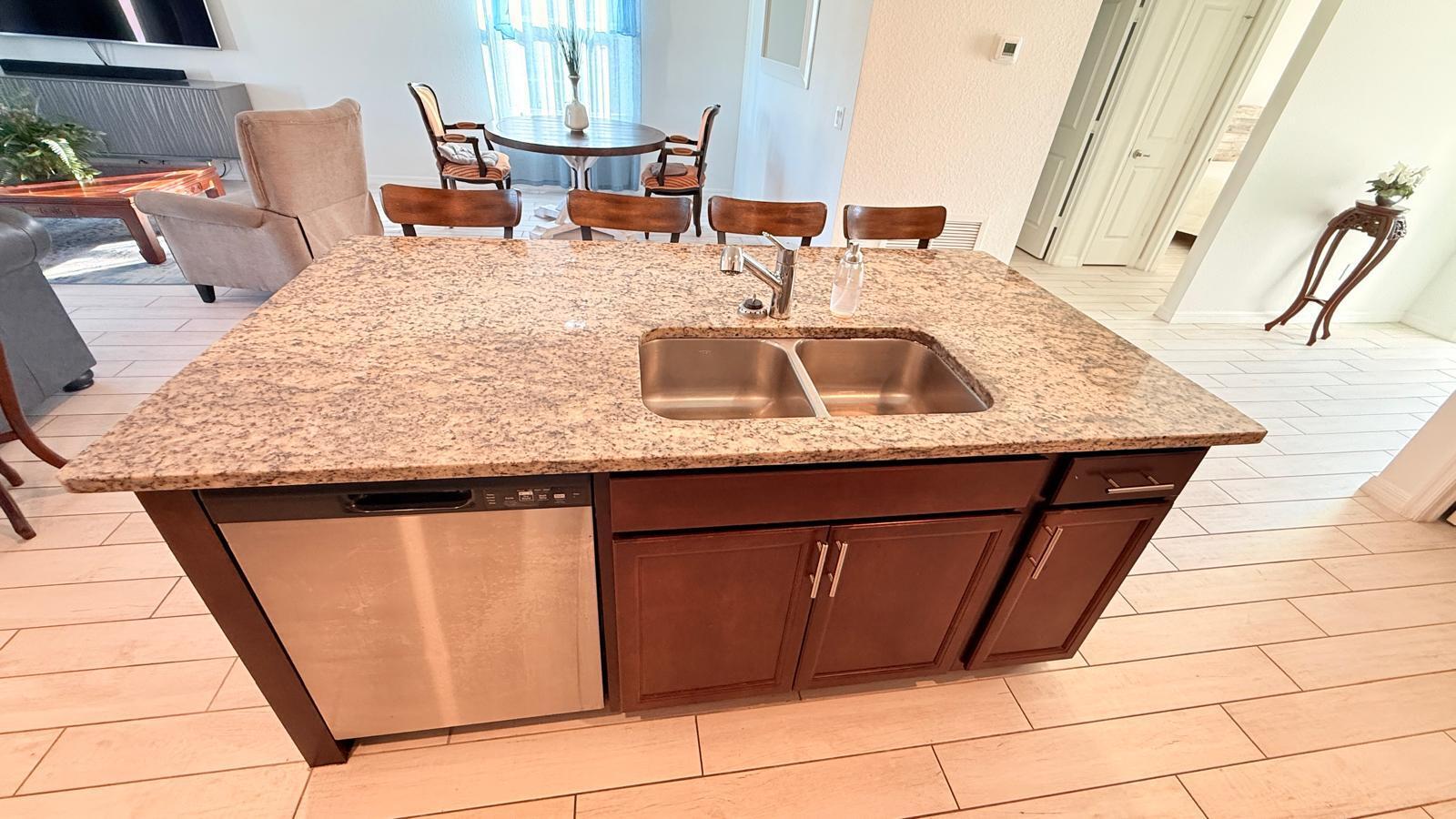 5154 Armina Place Fort Pierce, FL 34951 - Photo 30 of 38 a bathroom with a granite countertop sink and a mirror