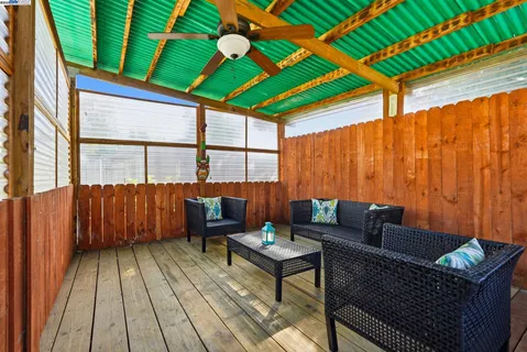 a view of outdoor space and deck