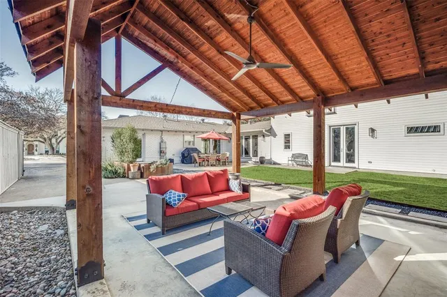 a outdoor space with patio