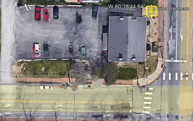 a aerial view of a house