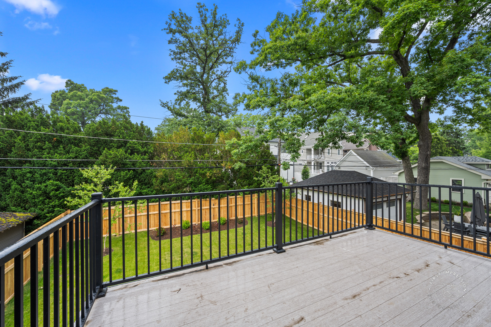 328 South Loomis Street Naperville, IL 60540 - Photo 23 of 47 a view of a wooden roof deck