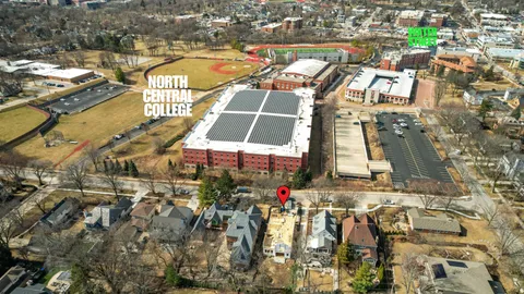 an aerial view of a city