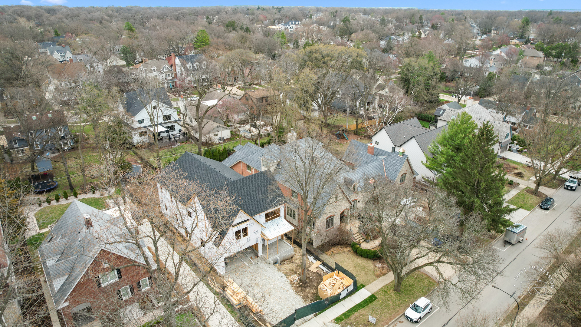 328 South Loomis Street Naperville, IL 60540 - Photo 39 of 47 an aerial view of a house with a yard
