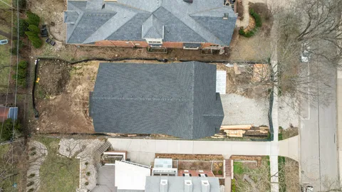 a bird view of a house