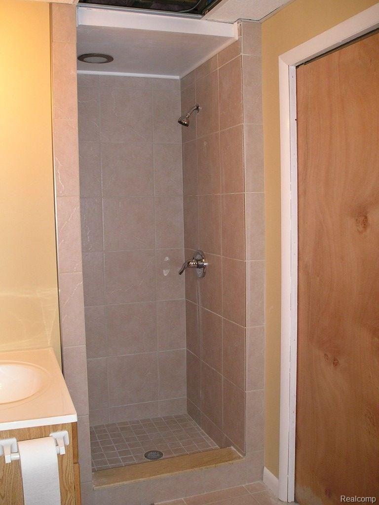 4025 Belle Ridge Drive Dryden, MI 48428 - Photo 42 of 43 basement bath shower, note closet door to the right.