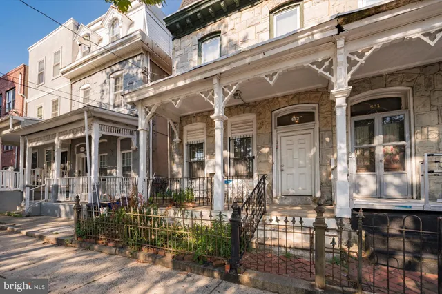 front view of a building with a street