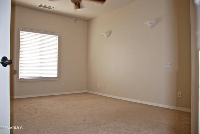 a view of small space with racks on the wall