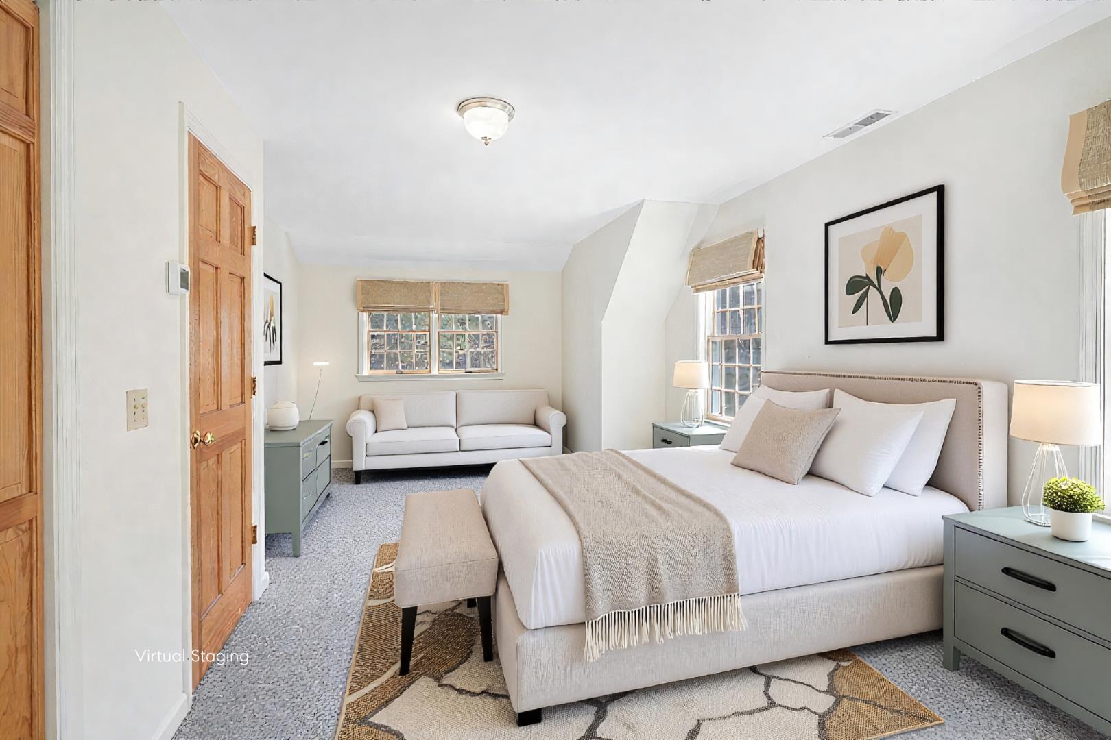2 Cosmos Way Edgartown, MA 02539 - Photo 24 of 29 a bedroom with a bed and a couch