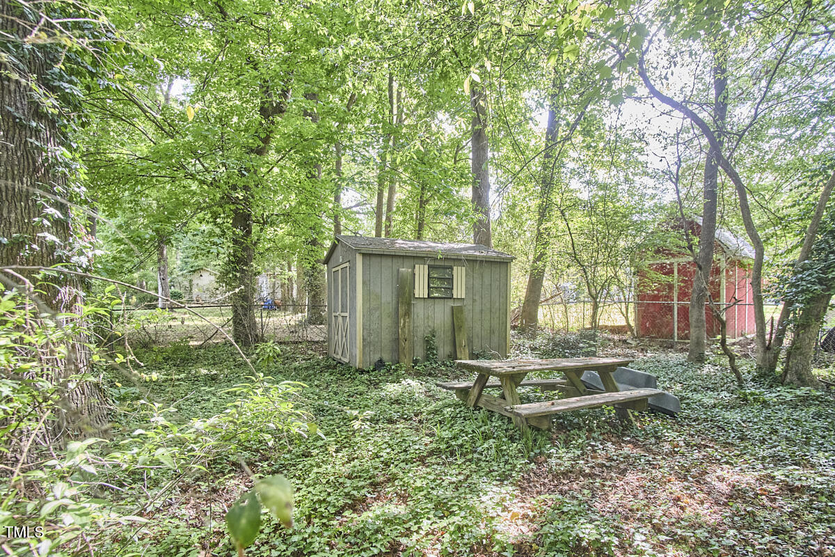5319 Memory Lane Durham, NC 27712 - Photo 26 of 29 a backyard of a house with table and chairs