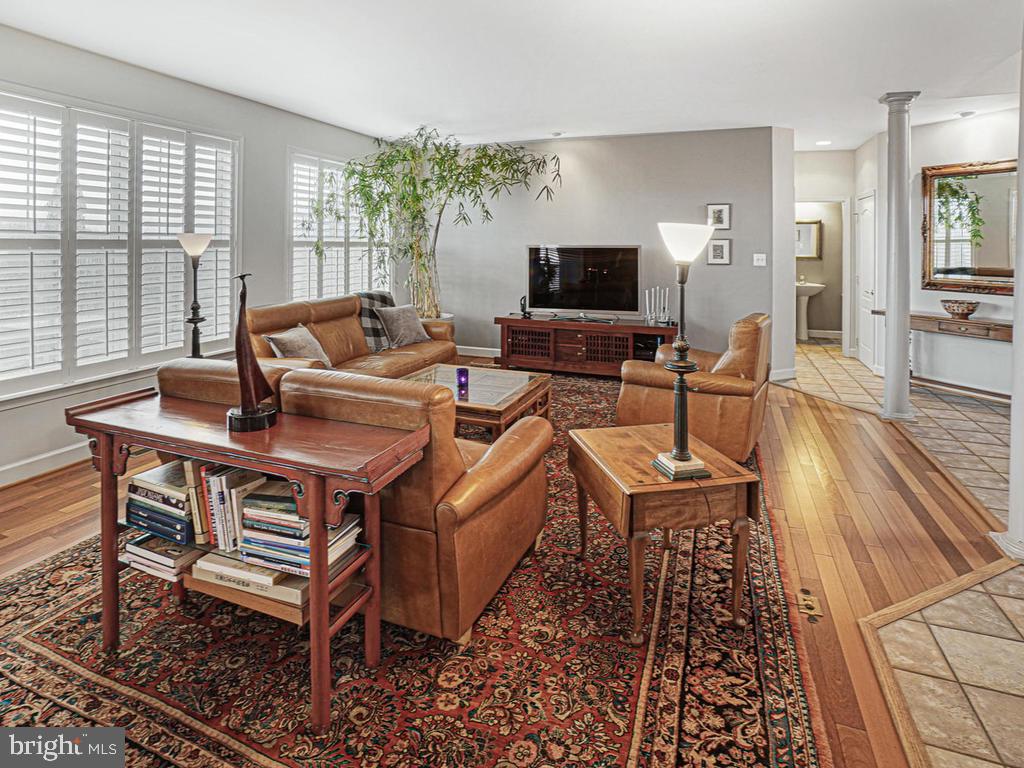 Light and bright family room.
