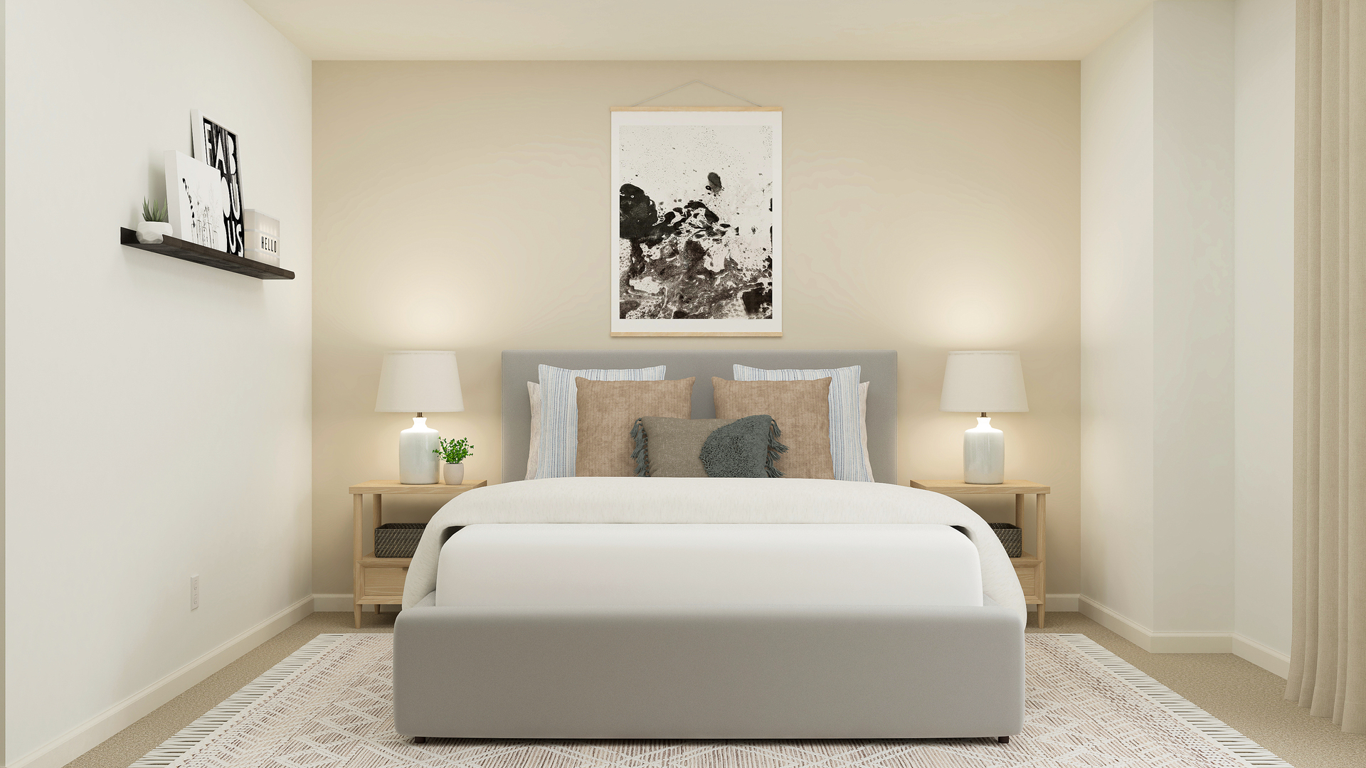 4244 Meadowridge Road Woodstock, IL 60098 - Photo 12 of 20 a bedroom with a bed and a painting on the wall