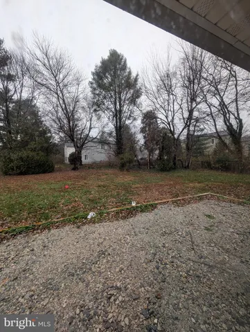 a view of a yard with a tree