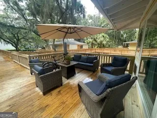 a view of outdoor space with seating