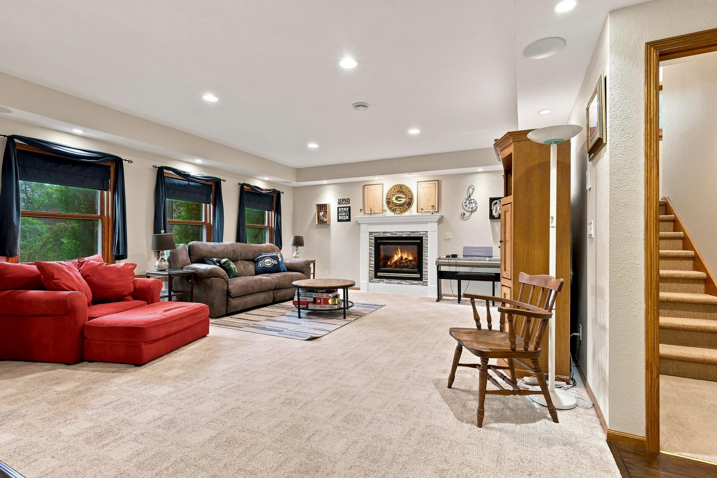 714 Audubon Road Howards Grove, WI 53083 - Photo 33 of 56 Lower Level Family Room