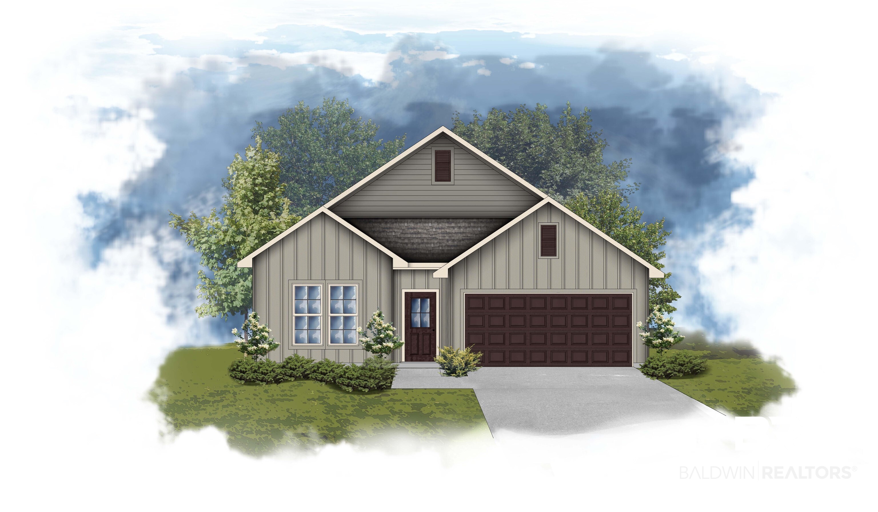 11190 Seaglass Circle Foley, AL 36535 - Photo 1 of 2 Architectural Rendering. Illustrating the exterior of the property