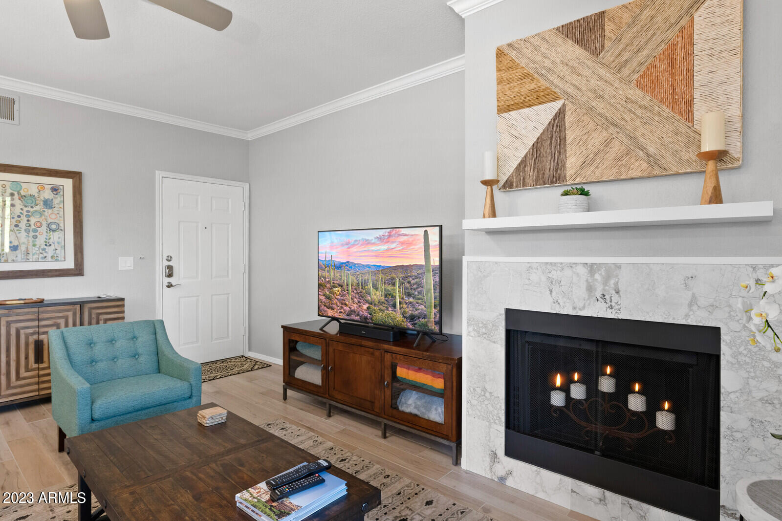 7009 East Acoma Drive, Unit 2030 Scottsdale, AZ 85254 - Photo 3 of 38 Fireplace