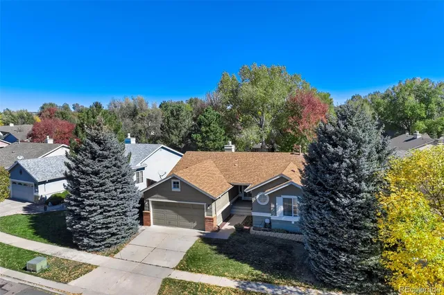 front view of a house with a tree